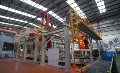 与越南客户签订V法造型线一套及Q3720吊钩抛丸机一套