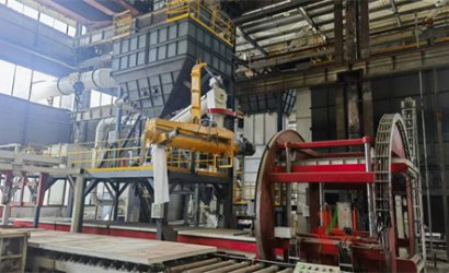 青岛恒林工业集团为三一重工设计制作的水玻璃砂自动化造型线安装调试完毕