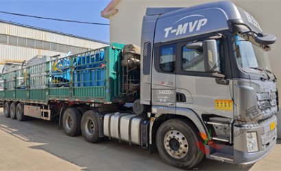 青岛恒林工业集团发俄罗斯树脂砂生产线第一车