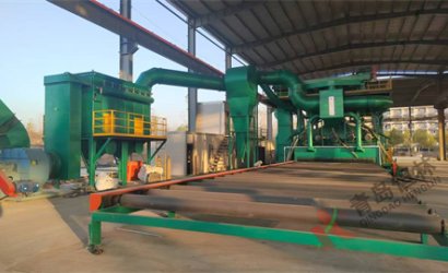 青岛恒林工业集团为湖北合创重工设计制作的QXY5000钢板预处理线安装调试完毕