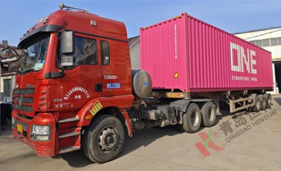 青岛恒林工业集团发河南安阳钢铁Q6955中厚板钢板预处理线第6车；印度塔塔集团附属铸造公司V法造型线第1车