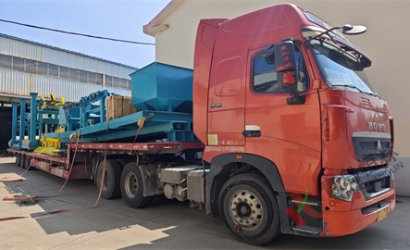 青岛恒林工业集团发济南某铸造公司铁模覆砂造型线第1车发货