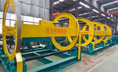 青岛恒林工业集团设计生产的铁模覆砂自动化造型线调试完毕