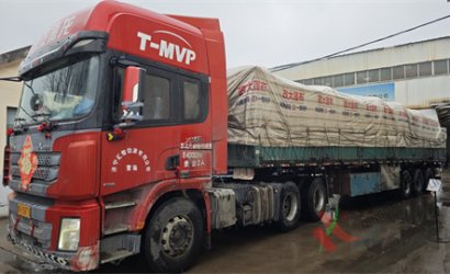 青岛恒林工业集团发中国中核集团烟台公司Q3525辊道通过式抛丸清理机第4车