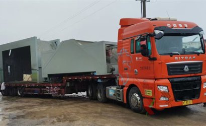 青岛恒林工业集团发中国中核集团烟台Q3525辊道通过式抛丸清理机第3车